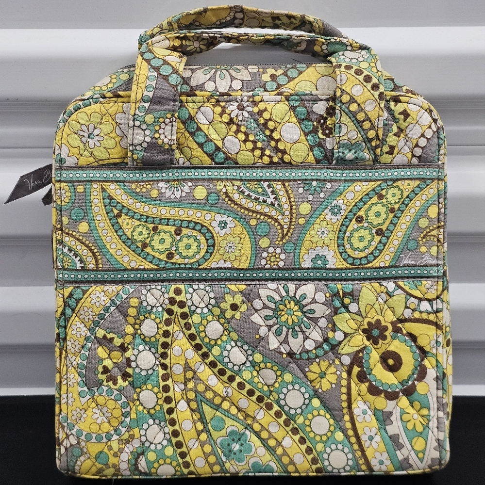 Vera Bradley Lemon Parfait Tech Organizer Bag